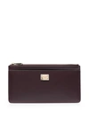 DOLCE & GABBANA PURPLE LEATHER CARD HOLDER