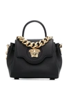 Versace La Medusa Top-handle Tote In Black