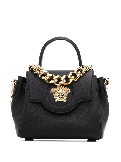 Versace La Medusa Top-handle Tote In Black