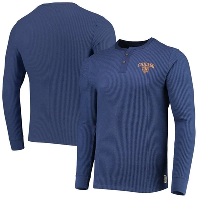 Junk Food Men's Navy Chicago Bears Thermal Henley Long Sleeve T-shirt