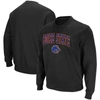 COLOSSEUM COLOSSEUM BLACK BOISE STATE BRONCOS ARCH & LOGO TACKLE TWILL PULLOVER SWEATSHIRT