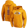 FANATICS FANATICS BRANDED ANTHONY DAVIS GOLD LOS ANGELES LAKERS PLAYMAKER NAME & NUMBER FITTED PULLOVER HOODI