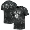 Fisll Black Brooklyn Nets Splatter Print T-shirt In Black