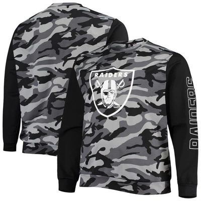 Foco Men's  Black Las Vegas Raiders Camo Long Sleeve T-shirt