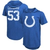 INDUSTRY RAG FANATICS BRANDED SHAQUILLE LEONARD ROYAL INDIANAPOLIS COLTS PLAYER NAME & NUMBER TRI-BLEND HOODIE T-