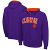 Colosseum Men's Purple Clemson Tigers Arch Logo 3.0 Full-zip Hoodie In Purple