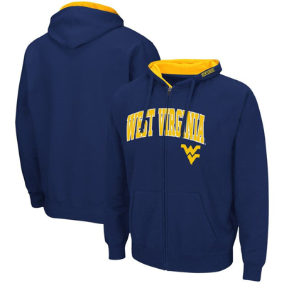 Colosseum Men's Navy West Virginia Mountaineers Arch Logo 3.0 Pullover Hoodie