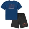 Concepts Sport Royal/heathered Charcoal New York Mets Big & Tall T-shirt & Shorts Sleep Set In Royal