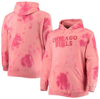 Fanatics Branded Red Chicago Bulls Big & Tall Wordmark Cloud Dye Pullover Hoodie In Red