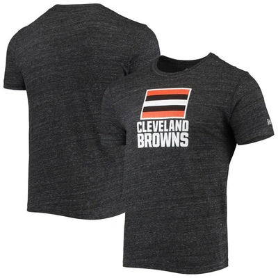 New Era Heathered Black Cleveland Browns Alternative Logo Tri-blend T-shirt