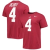 Nike Men's Jerry Jeudy Crimson Alabama Crimson Tide Name Number Alumni T-shirt In Crimson