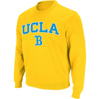 Colosseum Men's Ucla Bruins Arch & Logo Crew Neck Sweatshirt In Gold