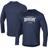 Under Armour Men's  Navy Howard Bison Logo Stripe Performance Raglan Long Sleeve T-shirt In Navy