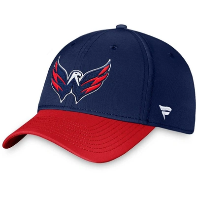 Fanatics Men's Navy Washington Capitals Core Primary Logo Flex Hat In Navy,red