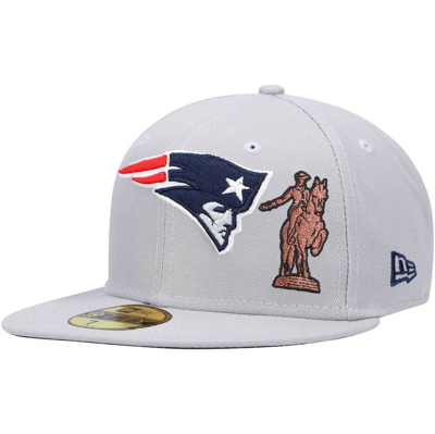 Men's New Era Red New England Patriots Classic Logo Omaha 59FIFTY Fitted Hat