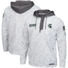 Colosseum Arctic Camo Michigan State Spartans Oht Military Appreciation Quarter-zip Hoodie In Arctic Camo