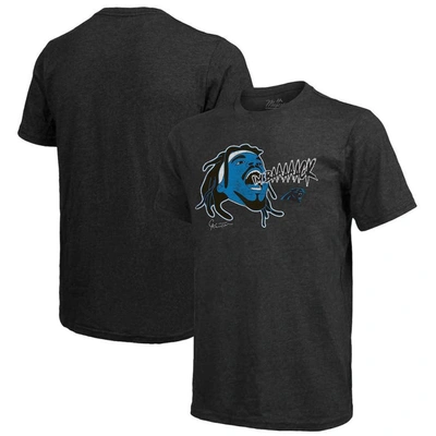Majestic Men's  Threads Cam Newton Black Carolina Panthers Tri-blend Player Graphic T-shirt