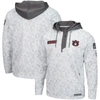 Colosseum Arctic Camo Auburn Tigers Oht Military Appreciation Quarter-zip Hoodie In Arctic Camo