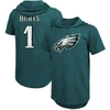 MAJESTIC MAJESTIC THREADS JALEN HURTS MIDNIGHT GREEN PHILADELPHIA EAGLES PLAYER NAME & NUMBER TRI-BLEND SLIM 