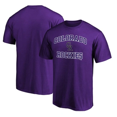 Fanatics Men's Purple Colourado Rockies Heart Soul T-shirt