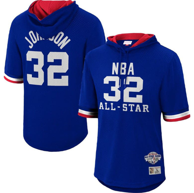 Mitchell & Ness Magic Johnson Royal Western Conference 1985 All-star Game Name & Number Short Sleeve