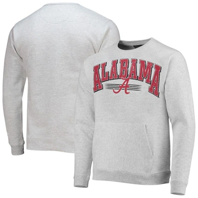 League Collegiate Wear Heathered Grey Alabama Crimson Tide Upperclassman Pocket Pullover Sweatshirt