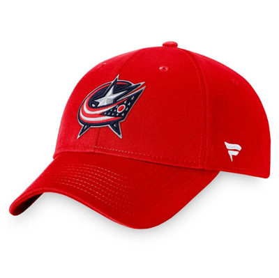 Fanatics Men's Red Columbus Blue Jackets Core Adjustable Hat