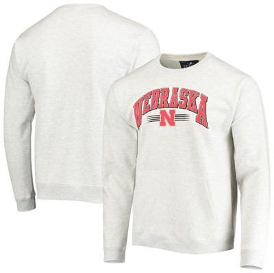 League Collegiate Wear Heathered Gray Nebraska Huskers Upperclassman Pocket Pullover Sweatshirt