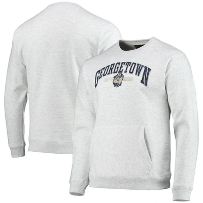 League Collegiate Wear Heathered Grey Georgetown Hoyas Upperclassman Pocket Pullover Sweatshirt