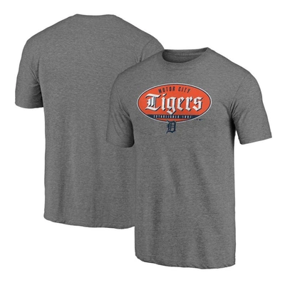 Fanatics Branded Heathered Gray Detroit Tigers Hometown Collection Oil Can Tri-blend T-shirt