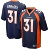 Nike Justin Simmons Navy Denver Broncos Alternate Game Jersey In Navy