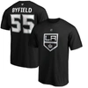 FANATICS FANATICS BRANDED QUINTON BYFIELD BLACK LOS ANGELES KINGS AUTHENTIC STACK NAME & NUMBER T-SHIRT