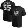Fanatics Men's Quinton Byfield Black Los Angeles Kings Authentic Stack Name And Number T-shirt In Black