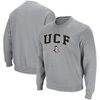 COLOSSEUM COLOSSEUM HEATHERED GRAY UCF KNIGHTS ARCH & LOGO TACKLE TWILL PULLOVER SWEATSHIRT