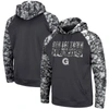 Colosseum Charcoal Georgetown Hoyas Oht Military Appreciation Digital Camo Pullover Hoodie In Charcoal