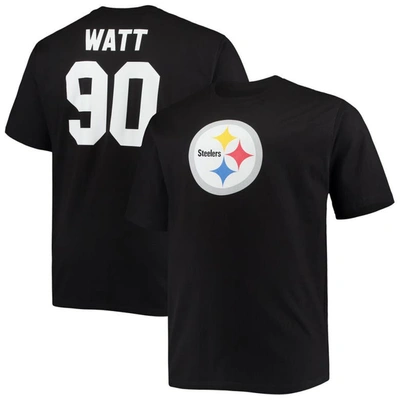 Fanatics Men's Big And Tall T.j. Watt Black Pittsburgh Steelers Player Name Number T-shirt