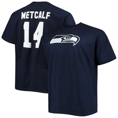 Fanatics Men's Big And Tall Dk Metcalf College Navy Seattle Seahawks Player Name Number T-shirt