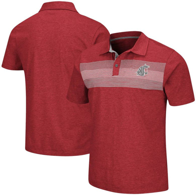 Colosseum Men's  Crimson Washington State Cougars No Problemo Polo Shirt