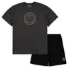 Concepts Sport Men's  Black, Heathered Charcoal Vegas Golden Knights Big And Tall T-shirt And Shorts In Black