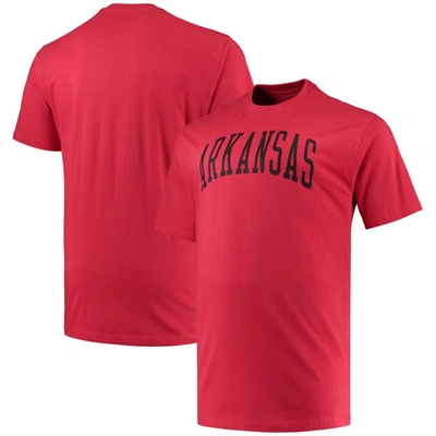 Champion Men's  Cardinal Arkansas Razorbacks Big And Tall Arch Team Logo T-shirt