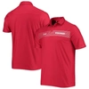 UNDER ARMOUR UNDER ARMOUR RED WISCONSIN BADGERS SIDELINE CHEST STRIPE PERFORMANCE POLO