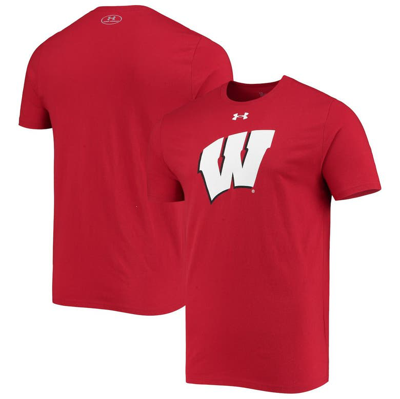 Under Armour Red Wisconsin Badgers School Logo Performance Cotton T-shirt