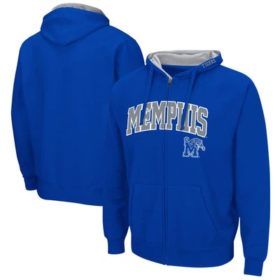Colosseum Men's Royal Memphis Tigers Arch Logo 3.0 Full-zip Hoodie