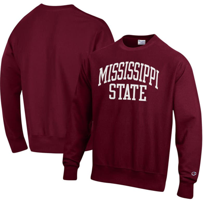 Champion Maroon Mississippi State Bulldogs Arch Reverse Weave Pullover Sweatshirt