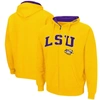 COLOSSEUM COLOSSEUM GOLD LSU TIGERS ARCH & LOGO 3.0 FULL-ZIP HOODIE