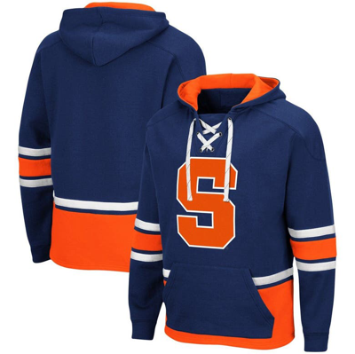 Colosseum Navy Syracuse Orange Lace Up 3.0 Pullover Hoodie