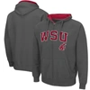 Colosseum Men's  Charcoal Washington State Cougars Arch Logo 3.0 Full-zip Hoodie In Charcoal