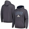 Colosseum Charcoal Akron Zips Arch And Logo Pullover Hoodie In Charcoal