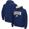 Colosseum Navy Akron Zips Arch And Logo Pullover Hoodie In Navy