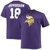 Fanatics Men's Big And Tall Justin Jefferson Purple Minnesota Vikings Player Name Number T-shirt In Purple
